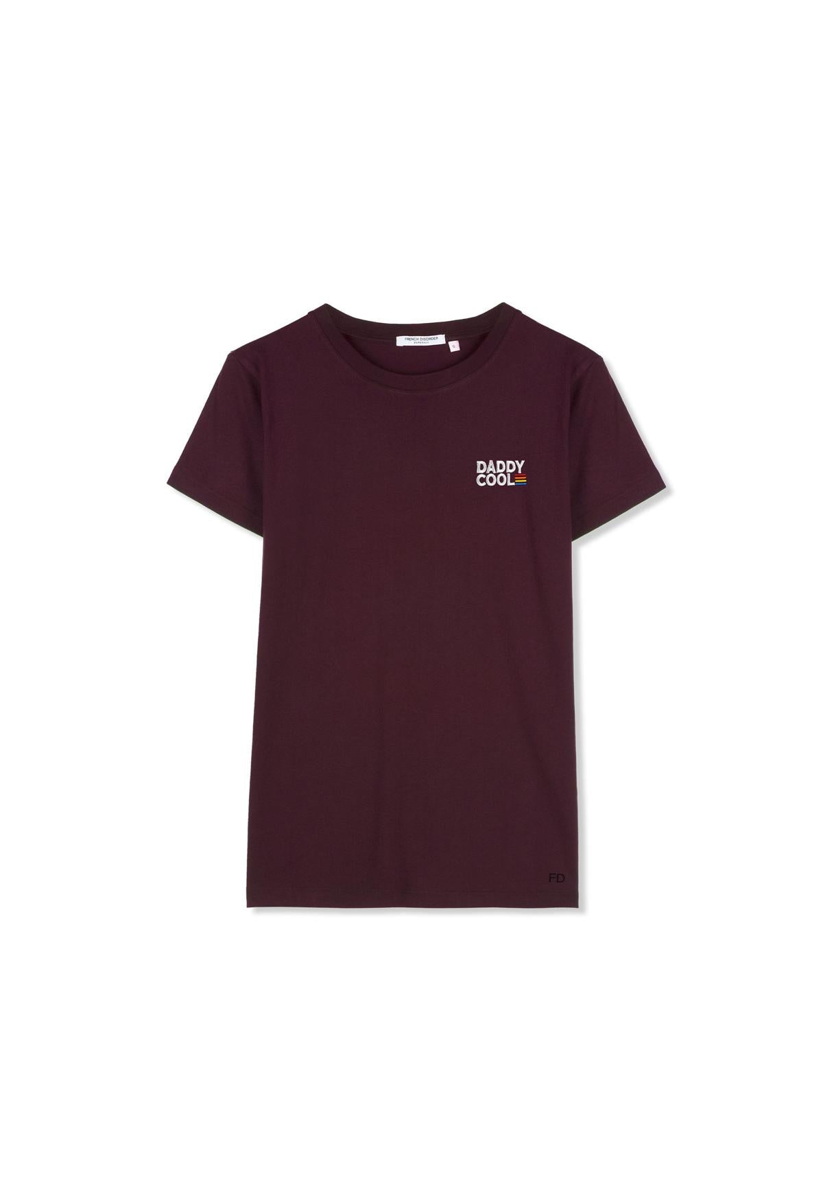 Alex DADDY COOL Heart Dark Burgundy T-Shirt
