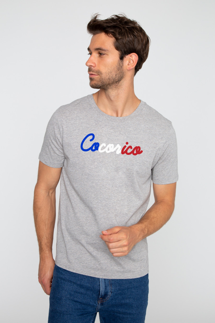 Tshirt homme manches courtes en jersey 100% coton avec motif COCORICO by  French Disorder.