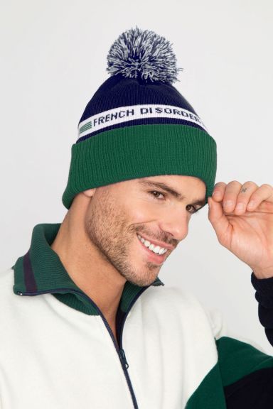 bonnet sport d'hiver homme femme en maille jacquard et pompon by French  Disorder.