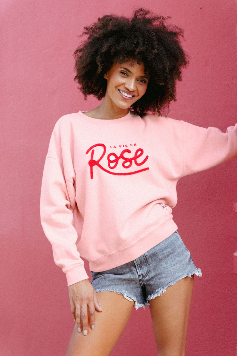 Sweatricotin LA VIE EN ROSE