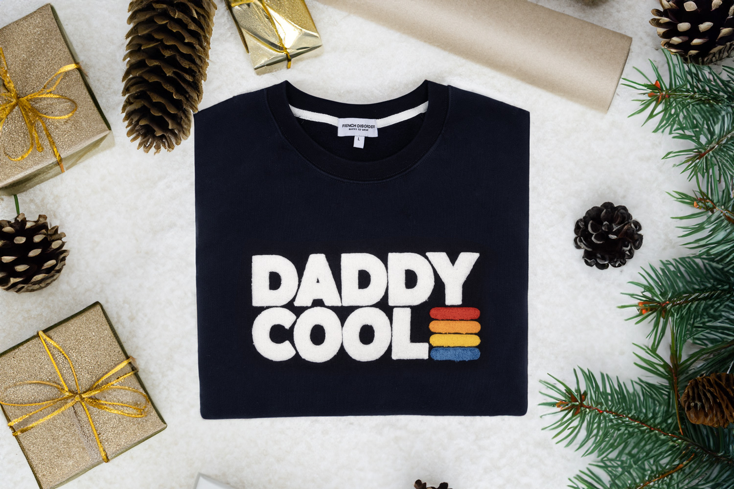 sweat homme avec broderie DADDY COOL by French Disorder